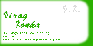virag komka business card