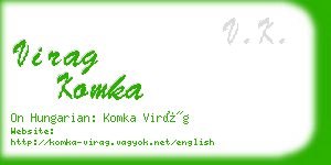 virag komka business card